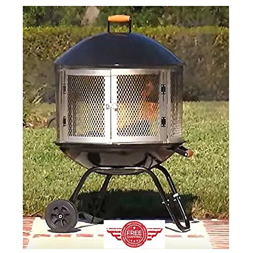 Outdoor Fireplace ,Patio Fire Pit Ring , Metal Portable ...